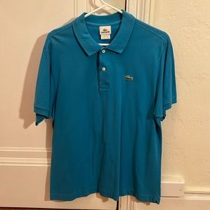 Lacoste Pique Cotton Bright Blue Polo six 6 (Large).